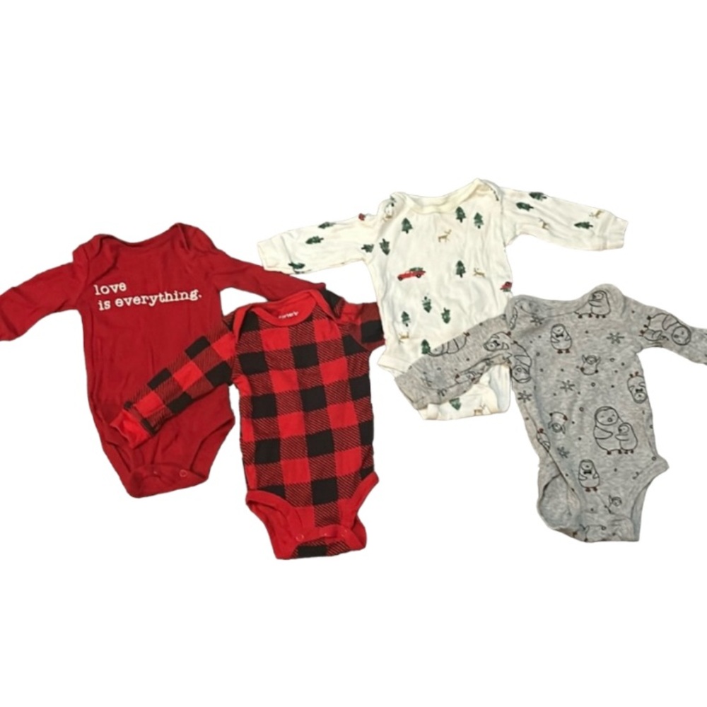 Caters and Little Planet Christmas Long Sleeve Onesies